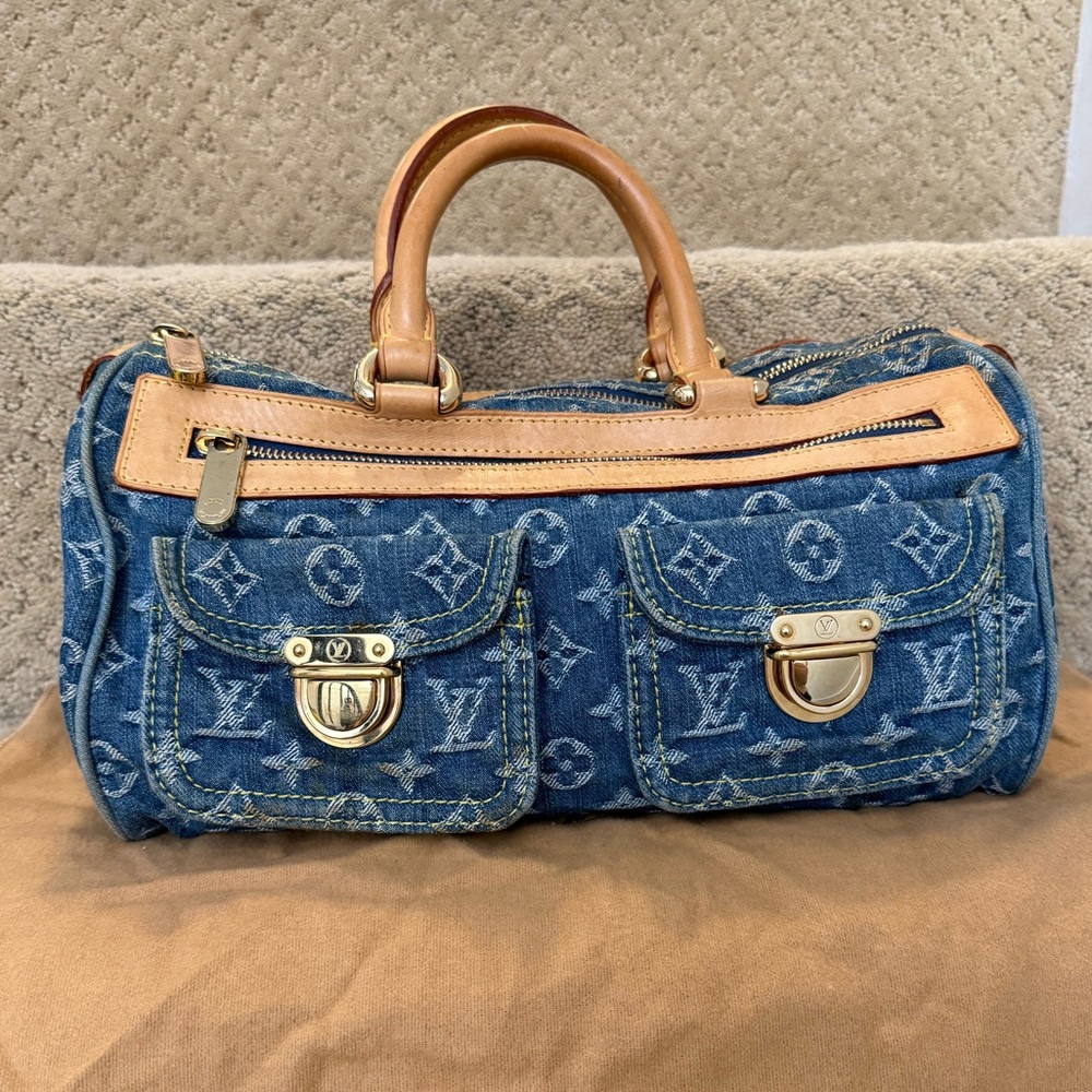 Louis Vuitton blue denim neo speedy